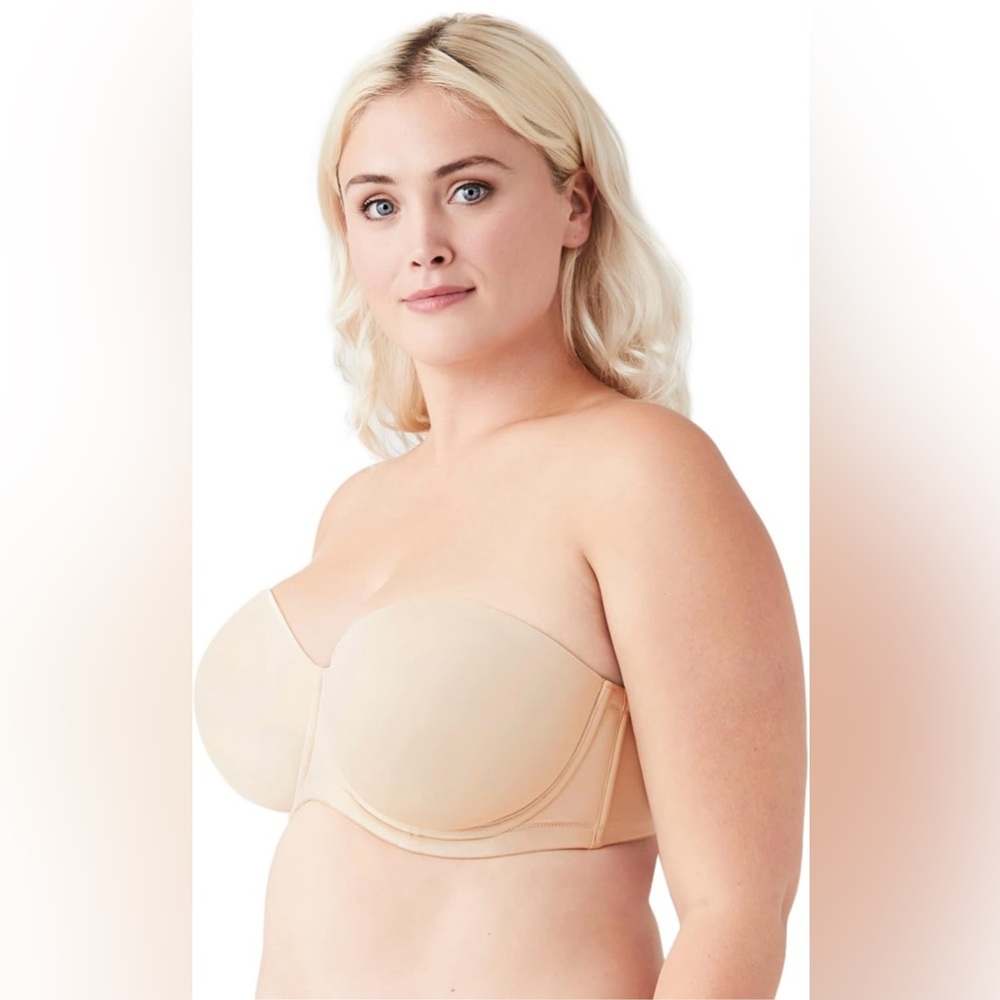 Wacoal Women's Red Carpet Strapless Bra Sand Size 44DD NEW Convertible 854119 - Picture 3 of 9